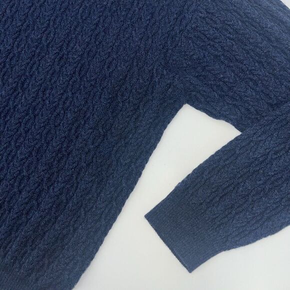 Men's Navy Blue 100% Merino Wool Knot Sweater 2XL KINGSSPORT - Picture 2 of 8